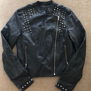 Faux leather Studded jacket